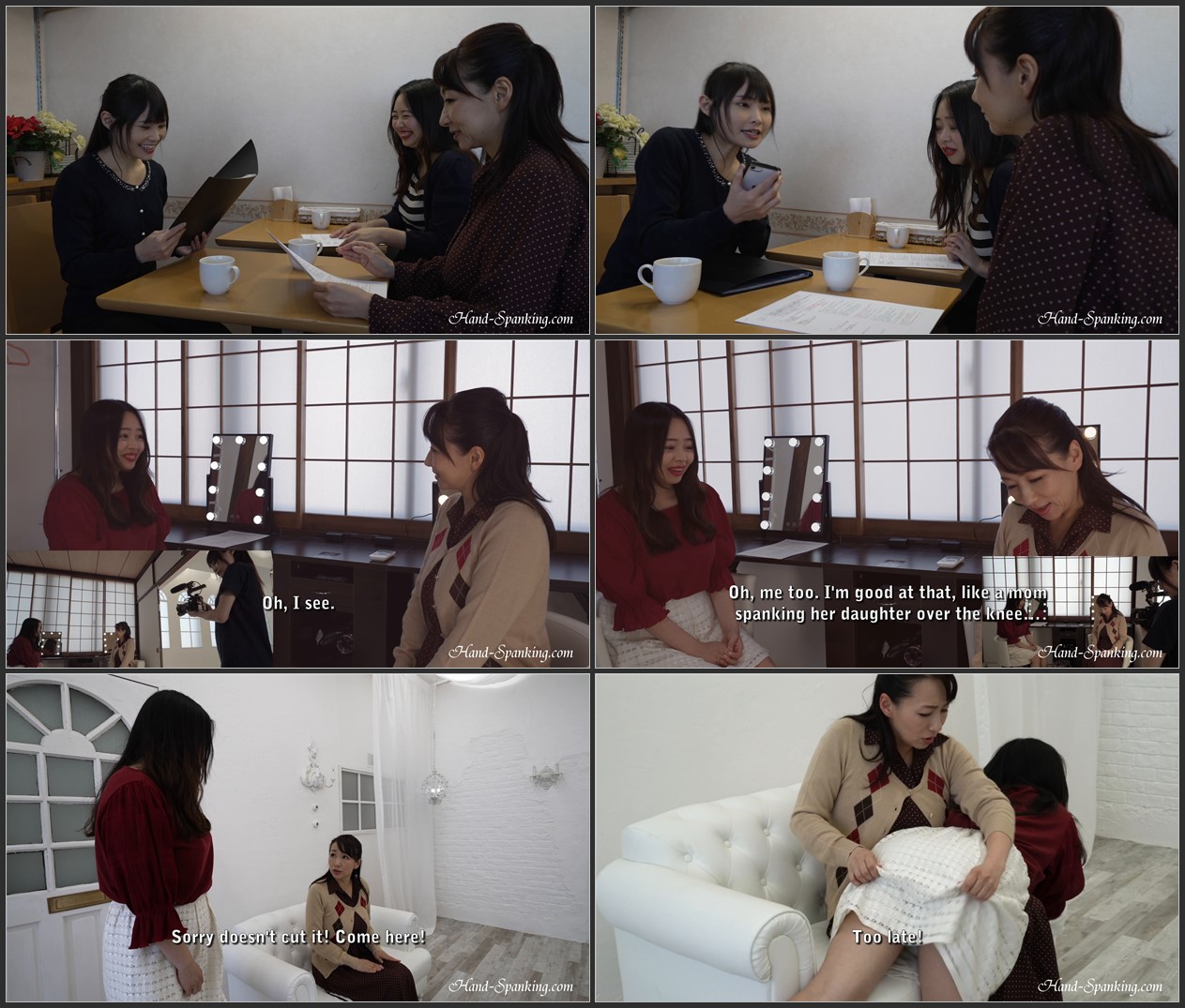Hand-Spanking - Miki and Rina and Mii - Making Of Welcome To The Spanking Club