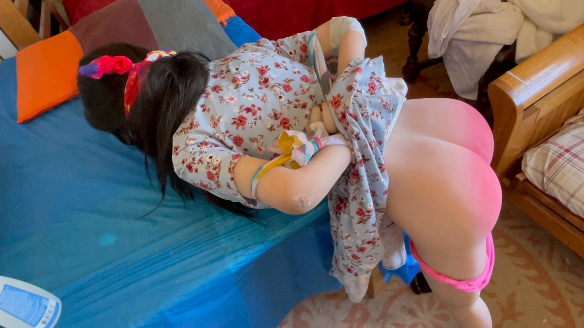 Spanking My Lovedoll - Love Doll Naoko Bound and Paddled